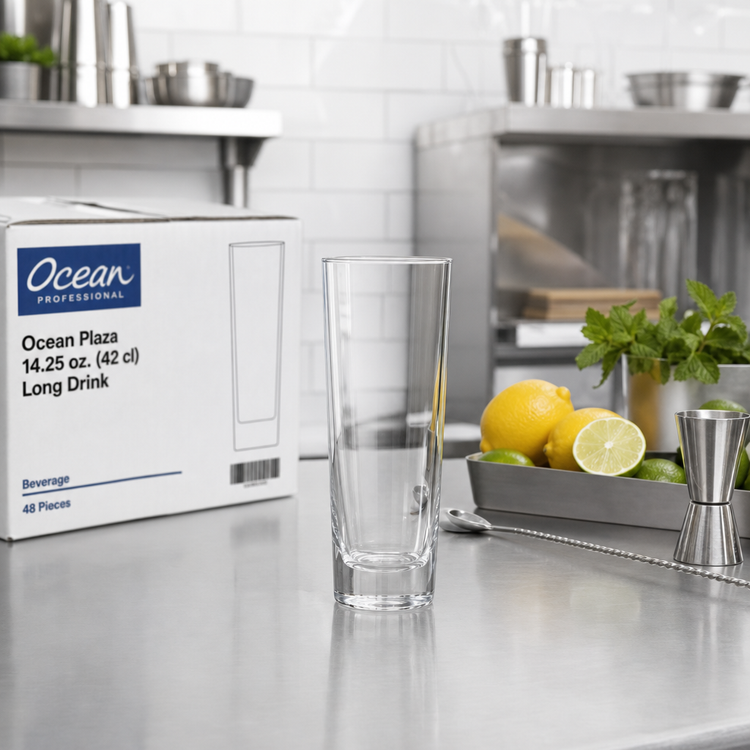 Product image #3 for Ocean Plaza 14.25 oz Clear Glass Long Drink Glass, Case of 48