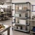 Thumbnail image #2 for MetroMax 4 Starter All-Polymer Shelving Unit with 4 Open-Grid Shelves, 30 x 24 x 74 Inches