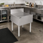 Thumbnail image #3 for Perlick Corporation Top Shelf TSF28DB 28-Inch Stainless Steel Freestanding Underbar Drainboard with 6-Inch Backsplash