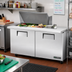 Thumbnail image #2 for True 60-Inch Mega Top 2-Section Refrigerated Sandwich/Salad Prep Table with Solid Doors and 15-Pan Opening