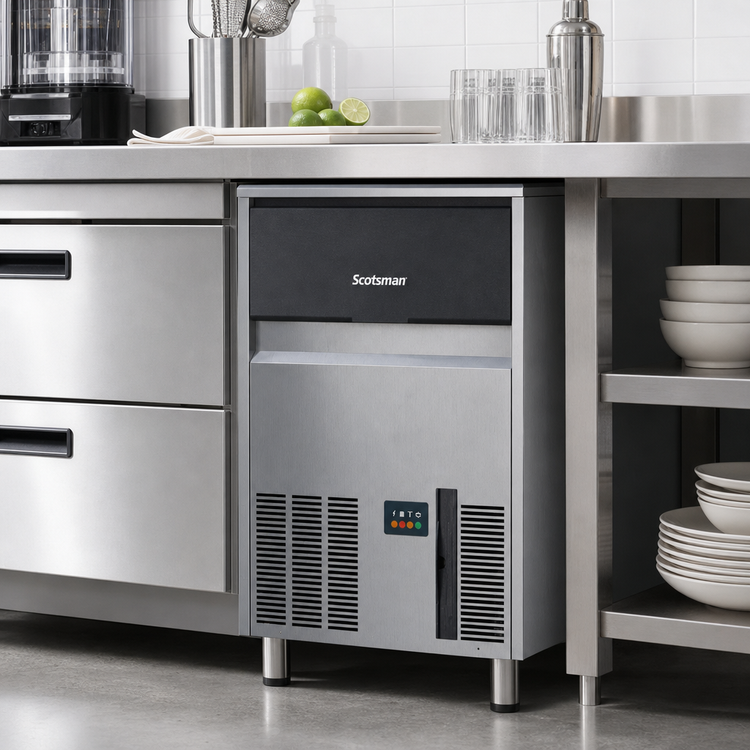 Product image #2 for Scotsman 18-Inch Stainless Steel Undercounter Gourmet Cube Ice Machine with 33 lb Bin
