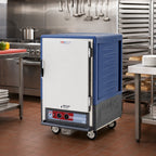 Thumbnail image #2 for Metro C5 Insulation Armour C535-HLFS-U-BU Half-Height Mobile Heated Holding Cabinet, 120V, 8 Sheet Pans or 16 Hotel Pans, Solid Doors