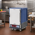 Thumbnail image #2 for Metro C5 3 Series Half-Height Mobile Low-Wattage Heated Holding Cabinet with Blue Insulation Armour, Solid Doors, and Universal Wire Slides