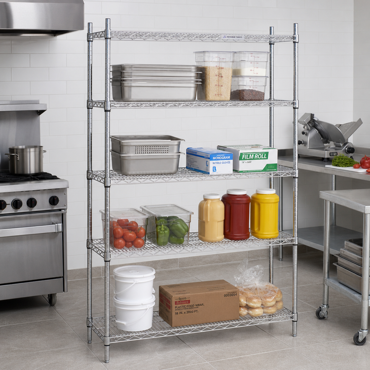 Product image #2 for Advance Tabco Special Value Series Heavy Duty Chrome Plated Wire Shelf, 42 x 21 Inches