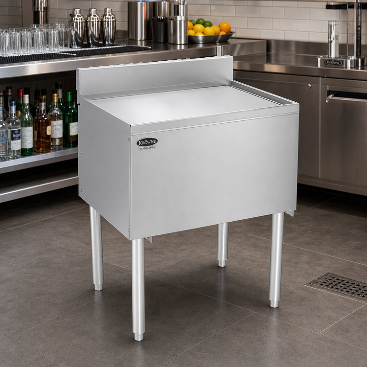 Product image #2 for Krowne Silver Series Insulated Stainless Steel Bar Ice Bin with Full Sliding Cover