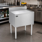 Thumbnail image #2 for Krowne Silver Series 18-24 Insulated Stainless Steel Bar Ice Bin, 24-Inch Wide, 12-Inch Deep, 3-Inch Backsplash, Sliding Cover