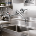 Thumbnail image #2 for Eagle Group 12-Inch Standard Splash-Mounted Mixing Faucet with 8-Inch Centers and Swing Nozzle