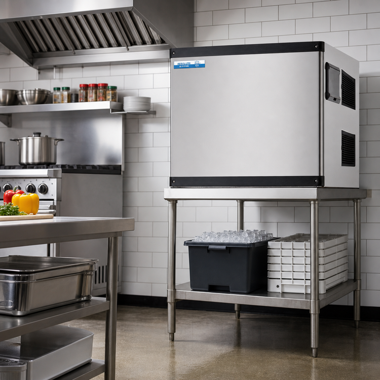 Product image #2 for Resolute Ice Systems Modular Air-Cooled Ice Machine, 350 lb/Day, Stainless Steel