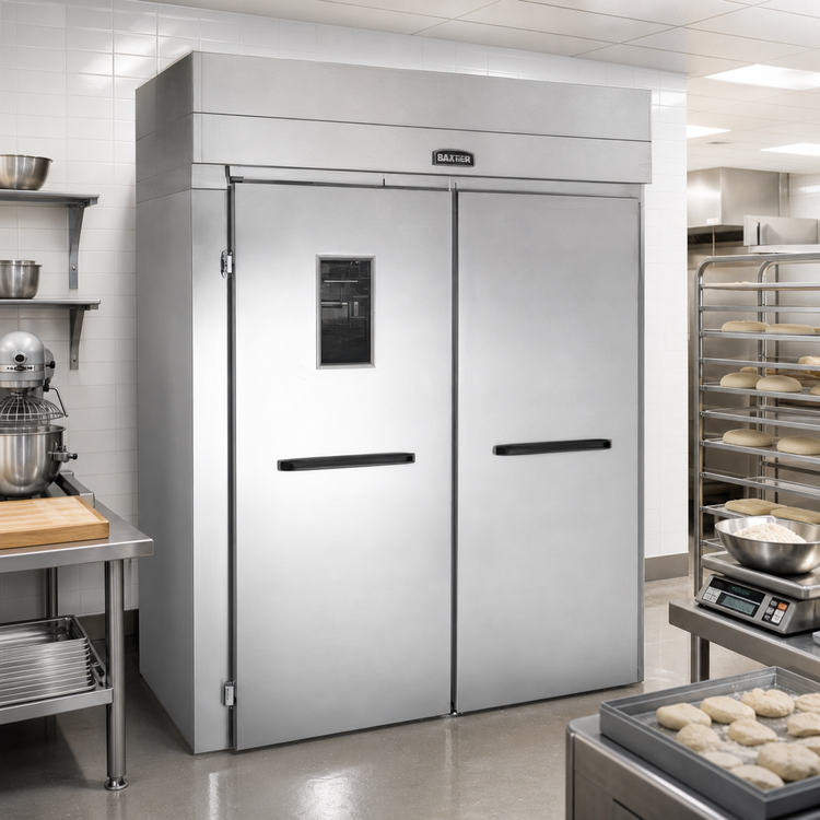 Product image #2 for Baxter RPW2E 120.5-Inch Deep Double Wide Roll-In Retarder/Proofer Cabinet with Floor, Electric Heat, Remote R448A Refrigeration