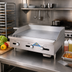 Thumbnail image #2 for Comstock-Castle 42-Inch Countertop Gas Griddle with Smooth Steel Plate, 3 Thermostat Controls, and 108,000 BTU