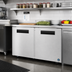 Thumbnail image #2 for Hoshizaki Steelheart 48-Inch Two-Section Undercounter Reach-In Freezer, Stainless Steel, Solid Hinged Doors, 12.0 Cu. Ft.