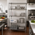 Thumbnail image #2 for Quantum Stationary Wire Shelving Starter Kit, 54W x 21D x 74H, 4 Shelves, 304 Stainless Steel