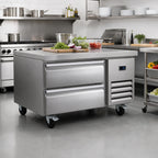 Thumbnail image #2 for Serv-Ware CB36-HC 38-Inch 2-Drawer Refrigerated Chef Base, 5.1 Cu. Ft., Stainless Steel, Self-Contained Side-Mounted Refrigeration