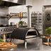 Thumbnail image #3 for Omcan Portable Stainless Steel Wood-Fired Pizza Oven with 13 x 13 Inch Stone Cooking Area