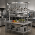 Thumbnail image #2 for Advance Tabco SWT-120 120-Inch Table-Mounted Semi-Circular Stainless Steel Pot Rack with 18 Plated Hooks