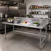 Thumbnail image #2 for Advance Tabco 144-Inch x 30-Inch 14-Gauge 304 Stainless Steel Work Table with 5-Inch Backsplash