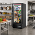 Thumbnail image #2 for True Pass-Thru Glass Door Merchandiser Refrigerator, 1 Section, Black, Low-E Glass Doors, 115V