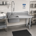 Thumbnail image #2 for John Boos 26-Inch Straight Soiled Dishtable with Pre-Rinse Sink, Stainless Steel Top and Base, Right-to-Left Operation