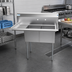 Thumbnail image #2 for KoolMore 43-Inch Two-Compartment Stainless Steel Commercial Sink with Left Drainboard and Backsplash