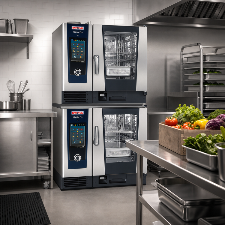 Product image #2 for RATIONAL iCombi Pro 6-Half Size Electric Double-Stack Combi Oven with AutoDose
