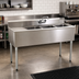 Thumbnail image #2 for Eagle Group 1800 Series 48-Inch Three-Compartment Underbar Sink Unit with Left Drainboard and Faucet
