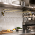 Thumbnail image #2 for Crestware 10-Inch High-Polished Brass Dual-Rail Glass Hanging Rack