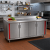 Thumbnail image #2 for Spec-Master Marine Series Enclosed Work Table with Cabinet Base and 4 Hinged Doors, 96 x 24 Inches