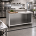 Thumbnail image #2 for John Boos 72-Inch x 30-Inch Stainless Steel Work Table with Open Front Cabinet Base and 5-Inch Backsplash