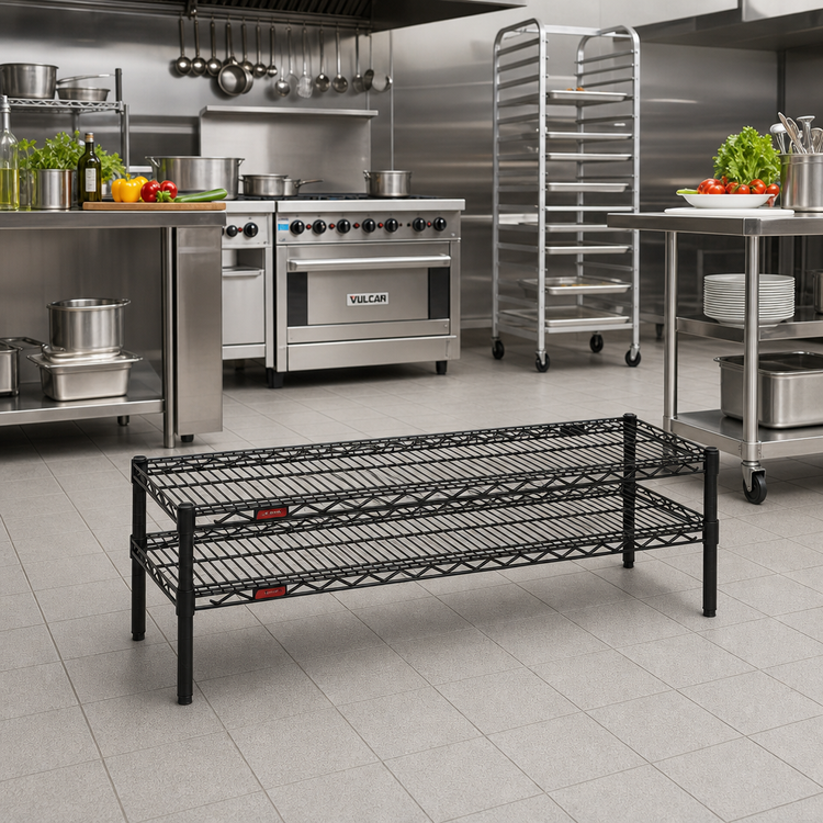 Product image #2 for Eagle QuadTruss 2-Tier Front Case Merchandise Wire Shelving Unit, 54 x 14 x 14 Inches