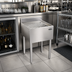 Thumbnail image #2 for Krowne Silver Series 18-Inch Freestanding Underbar Stainless Steel Drainboard
