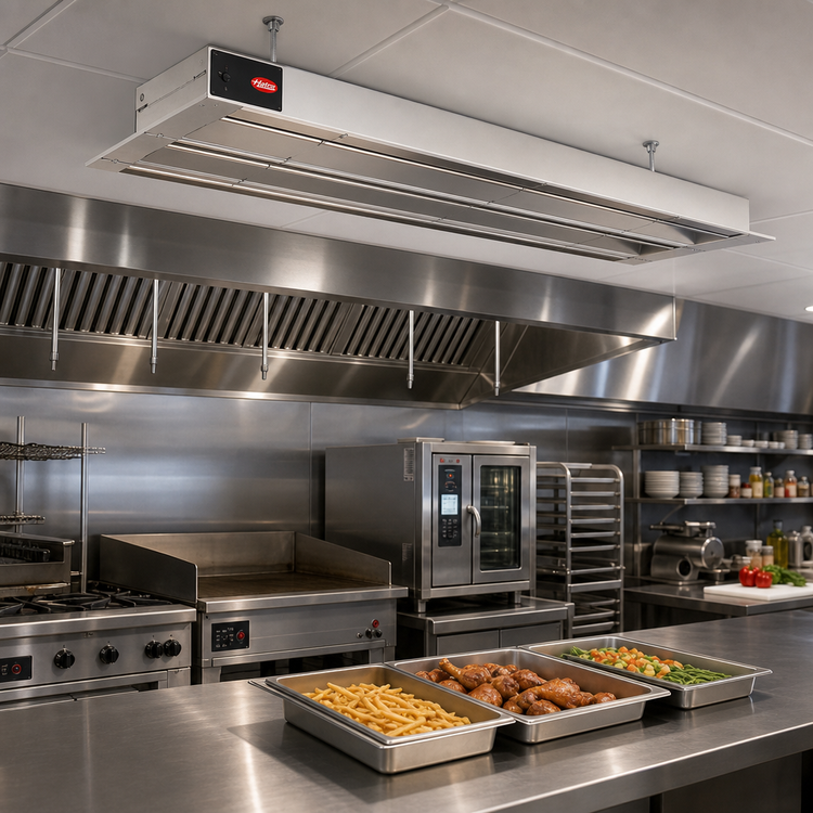 Product image #2 for Hatco Glo-Ray® GRAH-144D3 144-Inch Unlighted Infrared Strip Heater with Double Metal Heating Rods, Aluminum, 6.9 kW