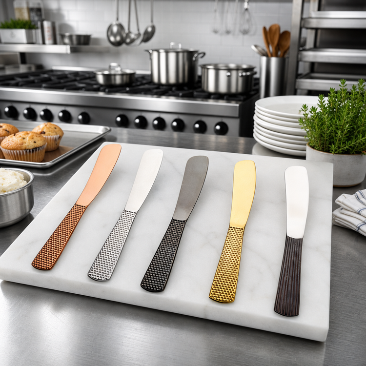 Product image #2 for Vintage 6-Inch Stainless Steel Hammered Finish Spreader