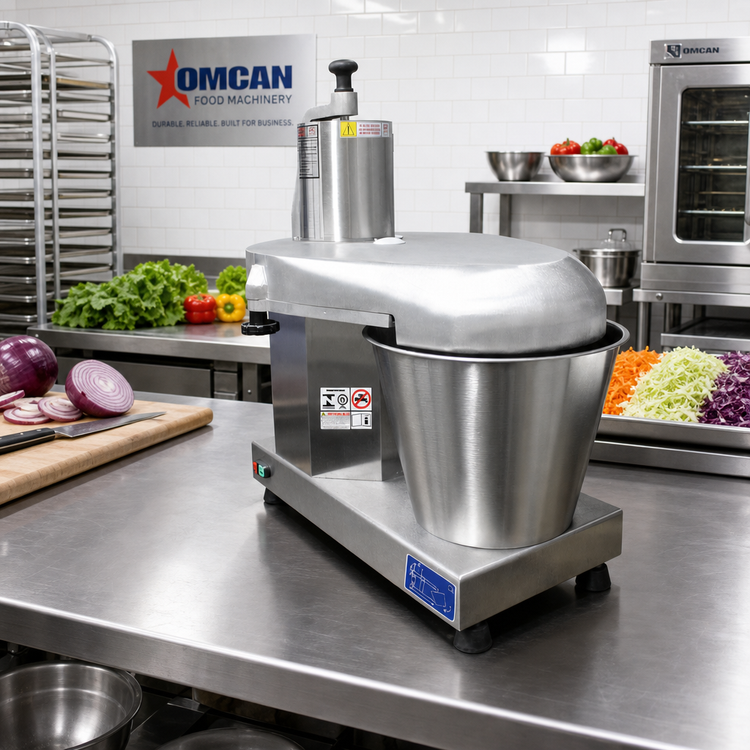 Product image #2 for Omcan USA Commercial Food Processor with 6-Inch Hopper, 400 kg/hr, 1.5 HP, 120V