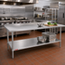 Thumbnail image #2 for Duke 108-Inch x 30-Inch Stainless Steel Work Table with 1-1/8-Inch Straight Riser