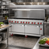 Thumbnail image #2 for American Range 72-Inch Gas Restaurant Range with 12 Open Burners, Left Standard Oven, and Right Storage Base