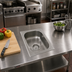 Thumbnail image #2 for Eagle Group Self-Rimming Drop-In Sink, No Deck, Single Compartment, 12 x 14 x 9-1/2 Inch Bowl, 304 Stainless Steel