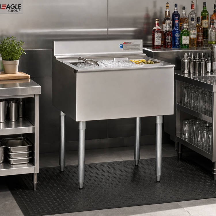 Product image #2 for Eagle Group 2200 Series Underbar Ice Bin/Cocktail Unit with 7-Circuit Cold Plate, 36 x 24-Inch, 151 lb Capacity