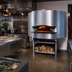 Thumbnail image #2 for Morello Forni FW110 Wood-Fired Round Stone Hearth Pizza Oven with Stand, 43-Inch Cooking Diameter