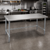 Thumbnail image #2 for Eagle Group Spec-Master Marine Series Stainless Steel Work Table, 60 x 30 Inch, 14-Gauge Top, Box Marine Edge, Galvanized Base