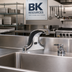 Thumbnail image #2 for BK Resources 4-Inch Deck Mount Motion-Sensor Faucet with Fixed Spout and Mixing Valve