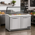 Thumbnail image #2 for Continental Refrigerator SW48N18M-HGL-FB Mighty Top 48-Inch 2-Section Sandwich Prep Refrigerator with Hinged Glass Lid