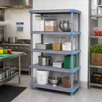 Thumbnail image #2 for Quantum Millenia QP213674SS-4 Stationary 4-Shelf Solid Polymer Starter Shelving Unit, 36 x 21 x 74 Inches, Gray