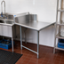 Thumbnail image #2 for BK Resources 26-Inch Straight Clean Dish Table, Right-to-Left Operation, 304 Stainless Steel Top, Galvanized Legs