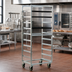 Thumbnail image #2 for New Age Full-Height Mobile Aluminum Bun Pan Rack, 10 Pan Capacity