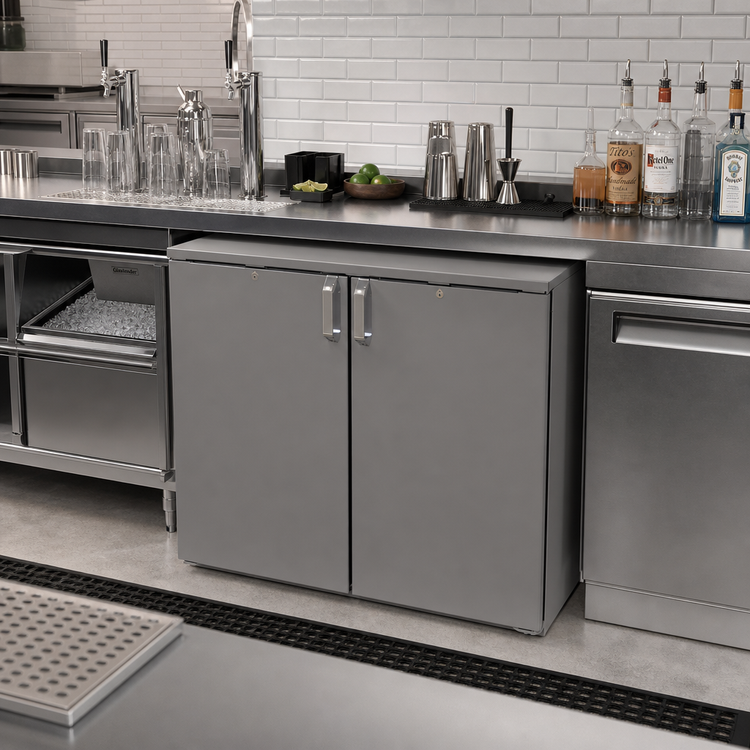 Product image #2 for Glastender C1RB40 40-Inch Two-Section One-Zone Bar Profile Back Bar Cooler, Remote Refrigeration