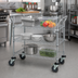 Thumbnail image #2 for Quantum 3-Shelf Wire Utility Bus Cart, 36W x 24D x 37-1/2H, Gray Epoxy Antimicrobial Finish, 1200 lb Capacity