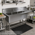 Thumbnail image #2 for John Boos Pro-Bowl 3-Compartment Sink with 30-Inch Right Drainboard