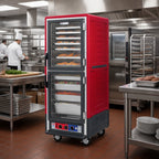 Thumbnail image #2 for Metro C5 Insulation Armour C539-HDC-U Mobile Full-Height Heated Holding Cabinet, Clear Dutch Doors, Adjustable Slides, 18 Sheet Pan Capacity