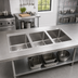 Thumbnail image #2 for John Boos Pro-Bowl 3-Compartment Drop-In Sink, 56 x 25 x 12 Inches, Stainless Steel