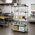 Thumbnail image #2 for Quantum 30 Inch x 21 Inch x 54 Inch Solid Stainless Steel Shelving Starter Kit with 5 Shelves